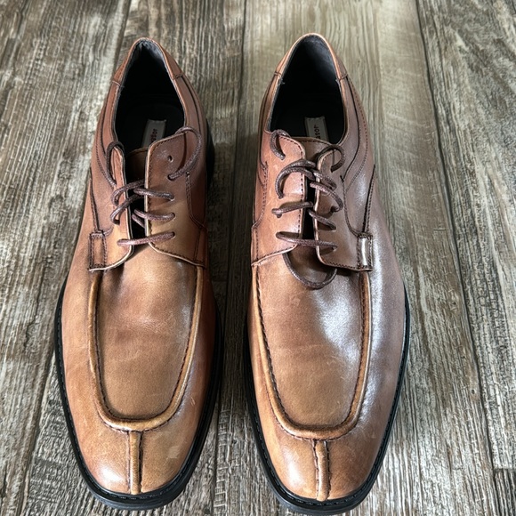 🌟Joseph Abboud 🌟Shoes Merrick 🌟Dress Cognac Oxford Lace Up Brown Mens Size, 10D - Picture 2 of 10